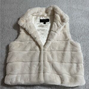 Marc New York Cream Faux Fur Vest